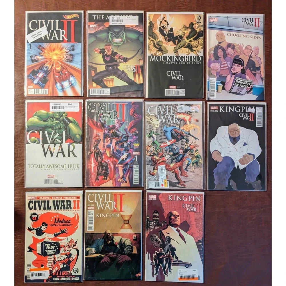 Marvel‎ Comics Civil War II Variant Lot – 11 Issues Total (~2016) NM Range